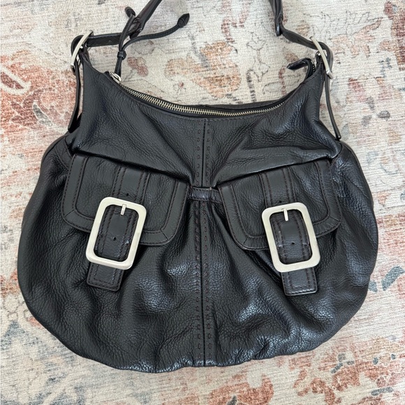 Cole Haan Black Leather Shoulder Bag - Picture 1 of 3